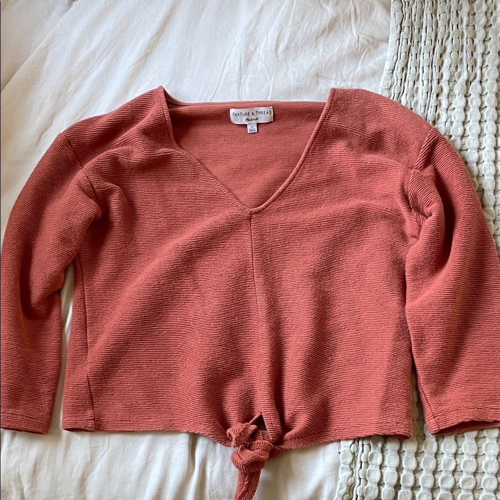 Madewell texture & thread small long sleeve shirt